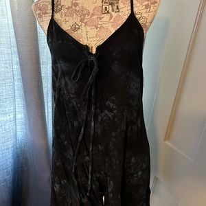 Boutique black and blue tie dye romper